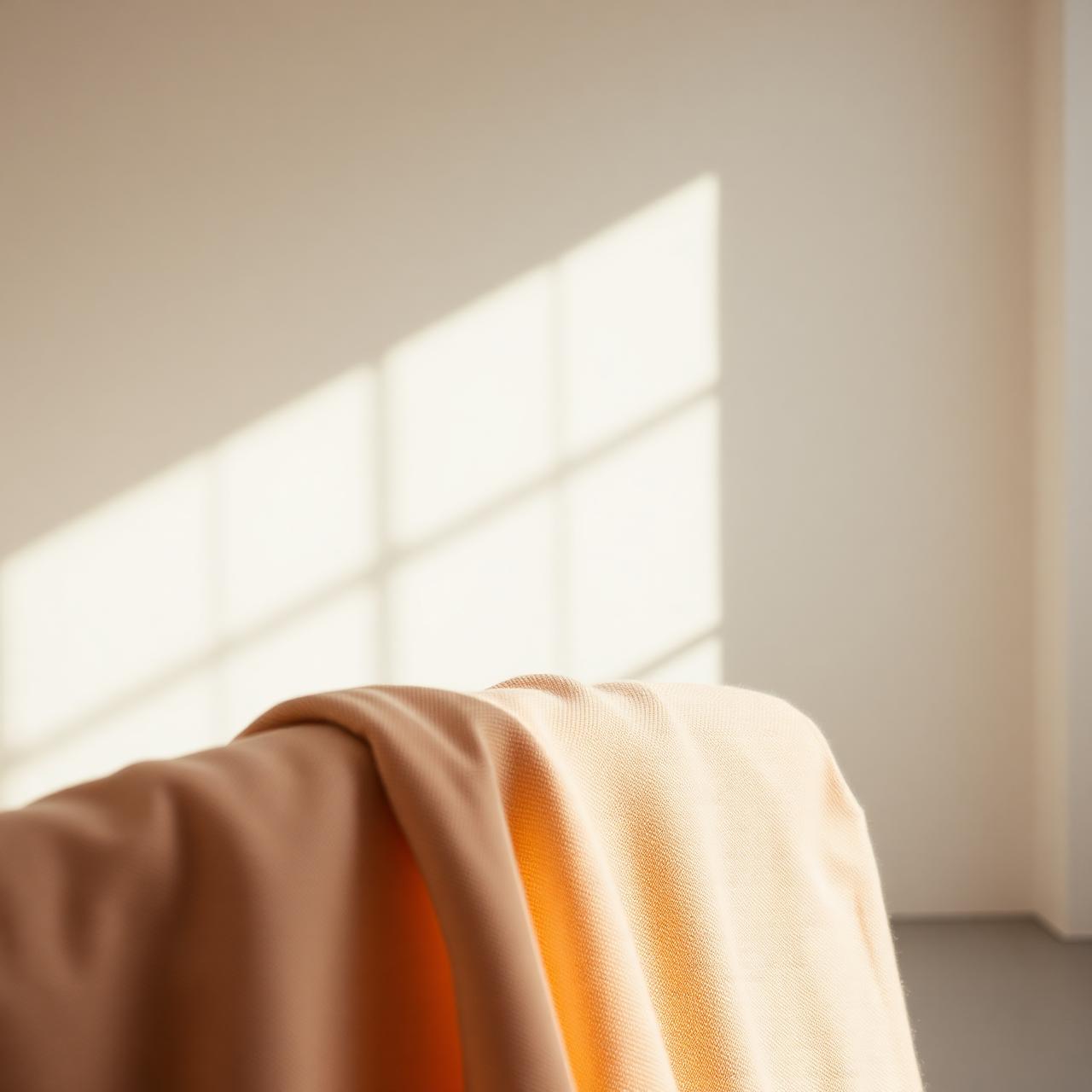 Luxury textile draped in a sunlit studio